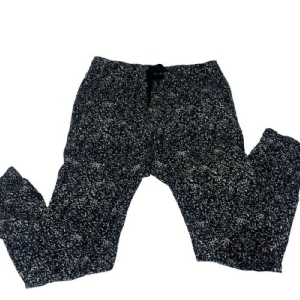 Men's Casual Style Black And White Poker Dots Pants Size S